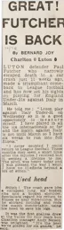 Match Report: Charlton Athletic vs Luton Town FC (21st Jan 1978)