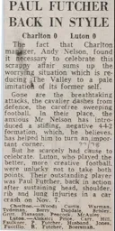 Match Report: Charlton Athletic vs Luton Town FC (21st Jan 1978)