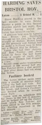 Match Report: Luton Town FC vs Bristol Rovers (8th Feb 1978)