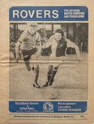 Programme: Blackburn Rovers vs Luton Town FC (11th Feb 1978)