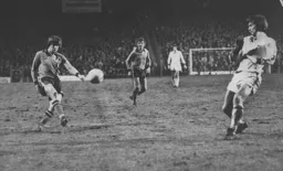 Alan West nets the solitary Luton goal