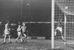 David Carr watches a Luton effort tipped over