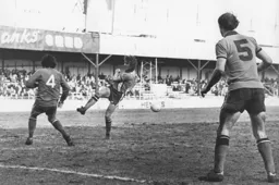 Paul Price clears the ball