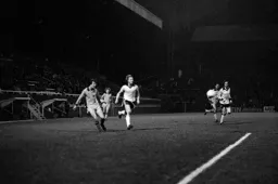 Graham Jones crosses the ball