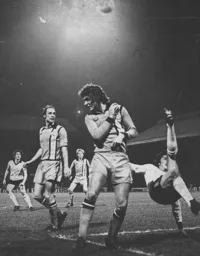 The Luton defence under pressure