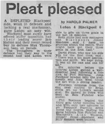 Match Report: Luton Town FC vs Blackpool (18th Mar 1978)