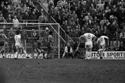 Milija Aleksic about to save at the near post