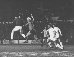 The Trotters goalkeeper safely gathers the ball