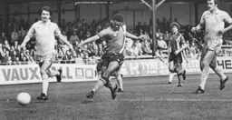 Brian Stein smacks a shot wide