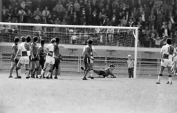 Milija Aleksic dives on the ball