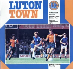 Programme: Luton Town FC vs Cambridge United (23rd Sep 1978)