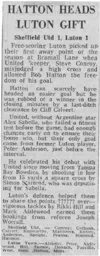 Match Report: Sheffield United vs Luton Town FC (30th Sep 1978)