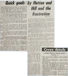 Match Report: Luton Town FC vs Crewe Alexandra (3rd Oct 1978)