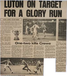 Match Report: Luton Town FC vs Crewe Alexandra (3rd Oct 1978)