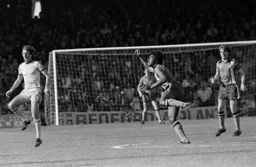 Ricky Hill waits for the ball