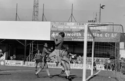Brian Stein challenges keeper