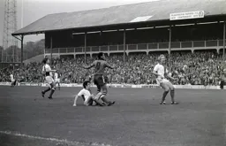 Future Hatter Alan Birchenall watches Ricky Hill strike for goal