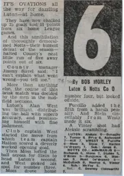 Match Report: Luton Town FC vs Notts County (21st Oct 1978)