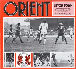Programme: Orient vs Luton Town FC (28th Oct 1978)