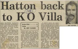 Match Report: Aston Villa vs Luton Town FC (8th Nov 1978)