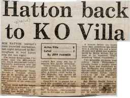 Match Report: Aston Villa vs Luton Town FC (8th Nov 1978)