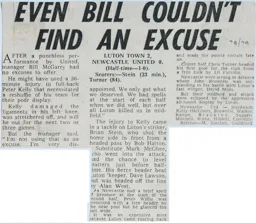 Match Report: Luton Town FC vs Newcastle United (18th Nov 1978)