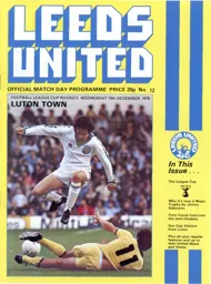 Programme: Leeds United vs Luton Town FC (13th Dec 1978)