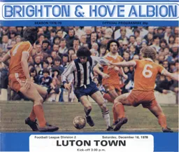 Programme: Brighton & Hove Albion vs Luton Town FC (16th Dec 1978)