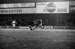 Steve Taylor rounds the keeper but cannot finish