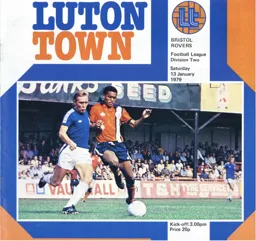 Programme: Luton Town FC vs Bristol Rovers (16th Jan 1979)
