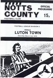 Programme: Notts County vs Luton Town FC (3rd Mar 1979)