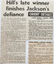 Match Report: Luton Town FC vs Orient (10th Mar 1979)