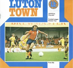 Programme: Luton Town FC vs Crystal Palace (24th Mar 1979)