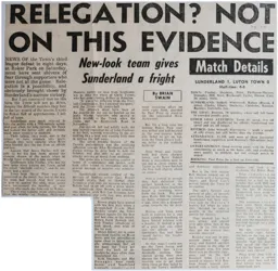 Match Report: Sunderland vs Luton Town FC (31st Mar 1979)