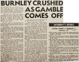 Match Report: Luton Town FC vs Burnley (7th Apr 1979)