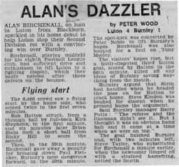 Match Report: Luton Town FC vs Burnley (7th Apr 1979)