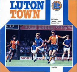 Programme: Luton Town FC vs Burnley (7th Apr 1979)