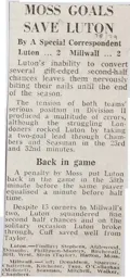 Match Report: Luton Town FC vs Millwall (14th Apr 1979)