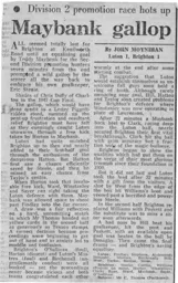 Match Report: Luton Town FC vs Brighton & Hove Albion (21st Apr 1979)