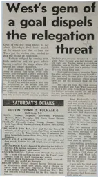 Match Report: Luton Town FC vs Fulham (5th May 1979)