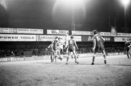 Bob Hatton heads for goal