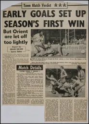 Match Report: Luton Town FC vs Orient (25th Aug 1979)
