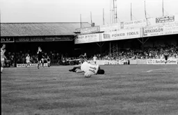 David Moss takes a tumble