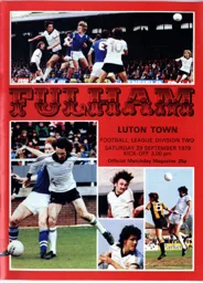 Programme: Fulham vs Luton Town FC (29th Sep 1979)