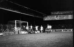 Brian Stein watches the ball go wide