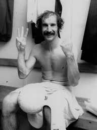 Bob Hatton with the match ball