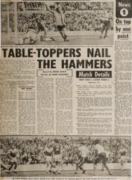 Match Report: West Ham United vs Luton Town FC (20th Oct 1979)