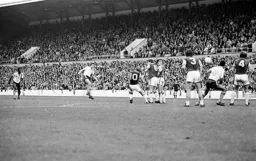 David Moss sends in a free kick