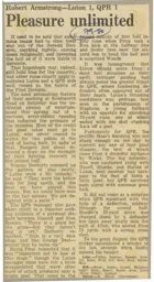 Match Report: Luton Town FC vs Queens Park Rangers (10th Nov 1979)