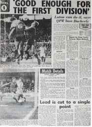 Match Report: Luton Town FC vs Queens Park Rangers (10th Nov 1979)